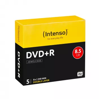Intenso 5 x DVD+R DL 8,5 GB 8x kastītē (Jewel Case) (4311245)