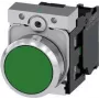 Siemens 3SU1150-0AB40-1BA0 elektriskais izpildmehānisms Melns, Zaļš, Sudrabs