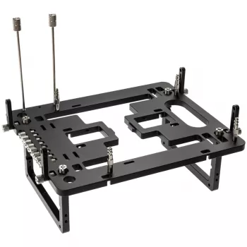 Streacom benchtable BC1 Mini V2 melns — kompakts pasīvi dzesēts atvērta rāmja korpuss