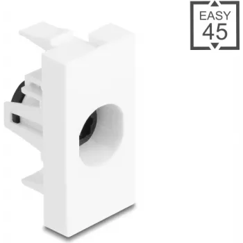 TOSLINK optiskais savienotājs DELOCK Easy 45 Modulis TOSLINK ligzda-ligzda Balts