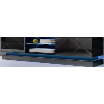 LED lentes gaismeklis cama meble QIU 160, virsmas montāžai, zila gaisma, maiņstrāva, 1 gab.