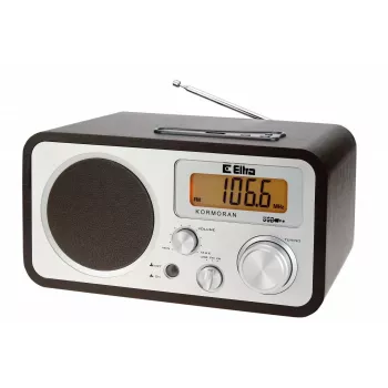 Pārnēsājams radio ELTRA Kormoran analogs FM LW LCD melns sudrabs