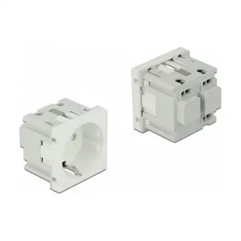 Kontaktligzda DELOCK 81320 CEE 7/3 3P+N+PE 250V 16A Balta ABS 45×45×43 mm