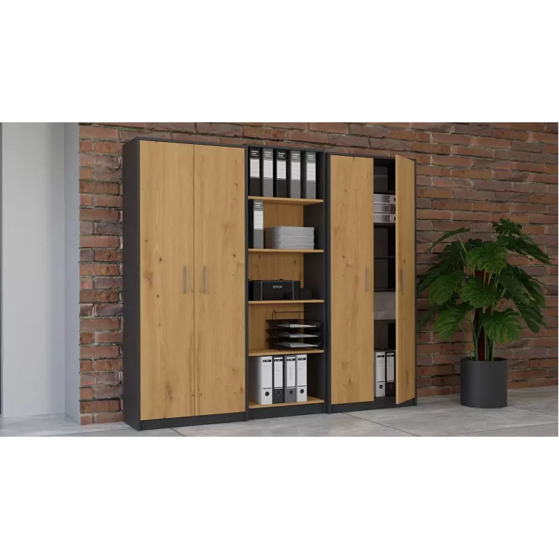 Topeshop OLIV 2D ANT/ART KPL biroja grāmatplaukts