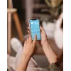 Laika stacija BLAUPUNKT WS35BK APP — LCD displejs, temperatūra un mitrums, modinātājs, kalendārs, lietotnes savienojums, 94×94×27 mm
