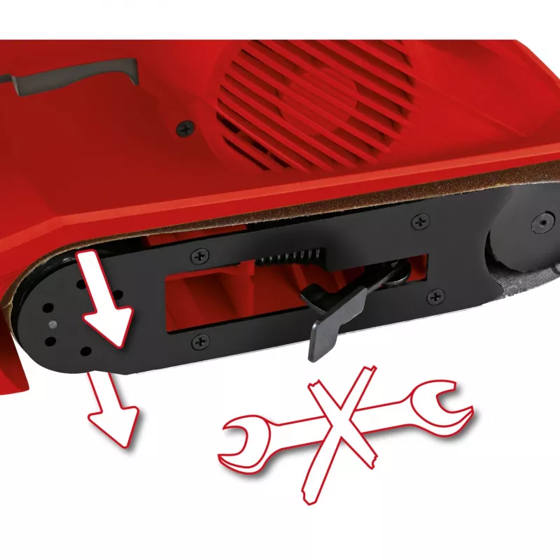 Lentaslīpmašīna TC-BS 8038 (Sarkana/melna, 800 W)