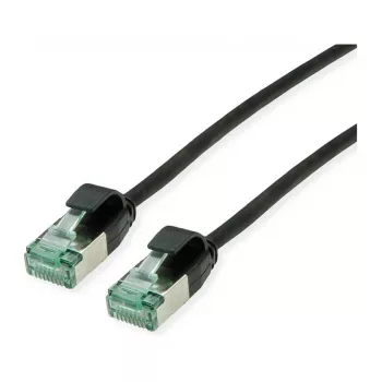 ROLINE RM U/FTP DataCenter Patch Kabelis Cat.6A (Class EA), plāns, melns, 0,5 m