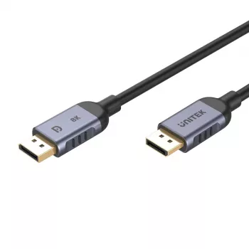 UNITEK C1628GY01-1M DisplayPort kabelis, melns, pelēks