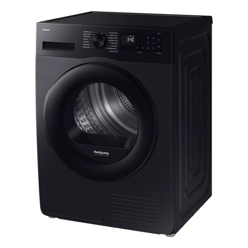 Samsung žāvētājs DV90DG52A0ABLE, melns, SpaceMax, Higiene care, 9kg, A+++, siltumsūknis, Black