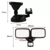 LED āra sienas lampa MACLEAN MCE524 ar PIR kustības sensoru, modelis MCE524 B