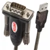 UNITEK Y-105A seriālais kabelis Melns 1.5 m USB Type-A DB-9