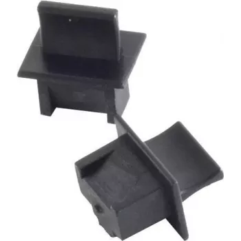 helos RJ45 putekļu aizsargspraudnis 08-01021 melns — 100 gab. iepakojums neizmantotiem Ethernet portiem