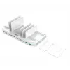 Uzlādes stacija Unitek Y-2190A — 10× USB porti (8×USB 2.0 + 2×USB 3.2 Gen1), bezvadu uzlāde, 96W kopā