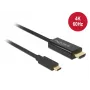 Video kabeļa adapteris DeLOCK 85292 USB Type-C uz HDMI 3m Melns