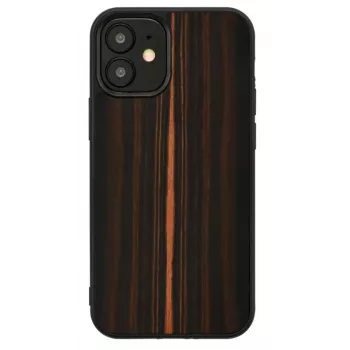 Aizsargmaciņš Man and Wood iPhone 12 mini — ebony melns