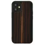 Aizsargmaciņš Man and Wood iPhone 12 mini — ebony melns
