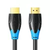HDMI kabelis Vention AACBN 15 m, HDMI Type A uz Type A, HDMI 2.0, 18 Gbit/s, ARC, apzeltīti kontakti, melns