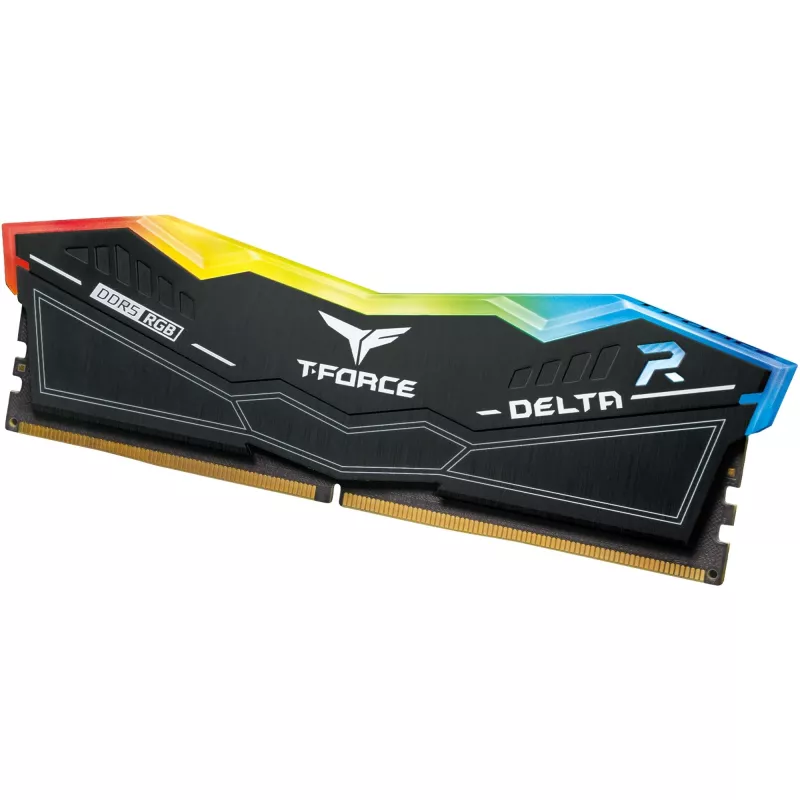 Teamgroup Delta RGB 32 GB DDR5-6000 Dual-Kit (2x 16 GB), melns, INTEL XMP