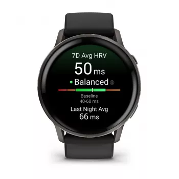 Viedpulkstenis GARMIN Venu 4 1,4 collu AMOLED GPS Melns, 45 mm korpuss, 8 GB, 12 dienu akumulators, 5 ATM