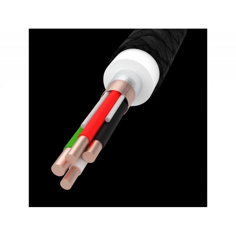 Lightning kabelis Green Cell KABGC18 — 2 m, Lightning uz USB-A, melns