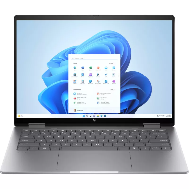 HP Envy x360 14-fc0450ng B04YCEA#ABD Pārveidojamais klēpjdators 35,6 cm (14 inch) 2880x1800 - Intel Core Ultra 5 125U - 512GB SSD - HDMI/USB-C - Windows 11 Home - Sudrabs (B04YCEA#ABD)