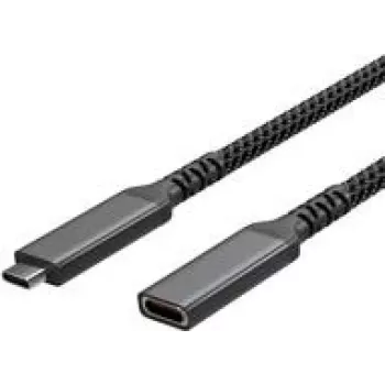 USB-C pagarinātājkabelis USB-C > USB-C ligzda 3.2 PD Textil 0,5m (FL31-74003)