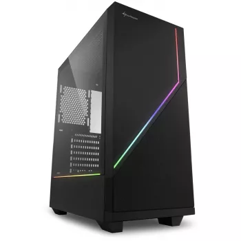 Sharkoon RGB FLOW - Midi Tornis - ATX - bez Barošanas Bloka - USB/Audio