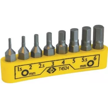 C.K Tools T4524 sešstūra uzgaļu komplekts, 8 gab.