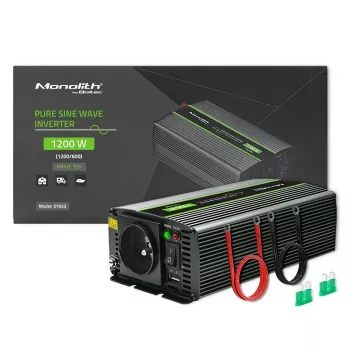 Autoinvertors Qoltec Monolith 1200 W Melns 12 V