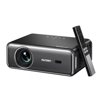 Projektors Aurzen Eazze D1 Pro — kompakts LED projektors mājai un birojam, modelis AU-PJ-AD001P-EUDG0