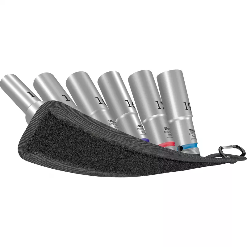 Wera 05004565001 uzgriežņu atslēgu komplekts 1/2 inch 6 daļas auduma jostā