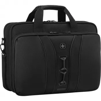 Macību soma Wenger Legacy Black Series 16 collu — piemērota līdz 40,6 cm, melna
