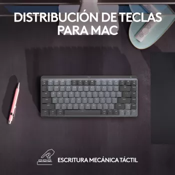 Logitech MX Mechanical Mini bezvadu tastatūra (Tenkeyless, Bluetooth, melna)