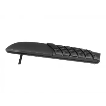 HP 960 Ergonomic Wireless Keyboard, pilna izmēra (100%), bezvadu, RF bezvadu + Bluetooth, membrānas, melna