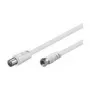 Wentronic Goobay SAT/Antenas savienojuma kabelis, balts, 1.5 m - F-spraudnis IEC/Koax-spraudnis (11726)