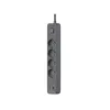 Tracer Power Line+ TRALIS47026 pagarinātājs, 4 ligzdas, USB-A + USB-C PD 18 W, 1,5 m, grafīta krāsā