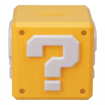 Krājkasīte Paladone Super Mario Jautājumu Bloka dizains