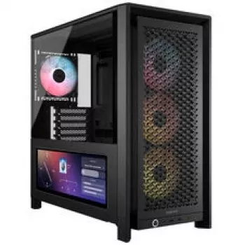 Corsair FRAME 4000D LCD RS PC korpuss, Midi-Tower, ATX, ARGB, Rūdīts stikls - melns