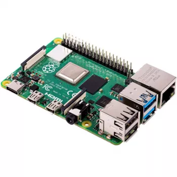 Raspberry Pi 4 Model B vienas plates dators, Broadcom BCM2711 1,5 GHz, 2 GB LPDDR4, zaļā krāsā
