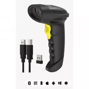 Inateck BCST-50 bezvadu svītrkodu skeneris, melns