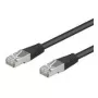 Wentronic Goobay CAT 5e Patch Kabelis, SF/UTP, Melns, 0.25 m - CCA Vara Maisījums (95211)