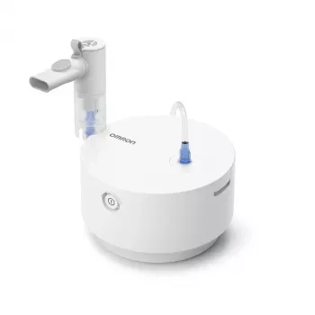 Galda inhalators Omron C28P ar 10 ml/min jaudu, 2,65 µm daļiņu izmēru, balts, izmēri 265×195×143 mm