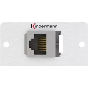Kindermann Konnect 50 alu - Modulāra sejas plāksne - Snap-In - RJ-45 (7444000423)