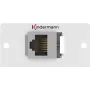 Kindermann Konnect 50 alu - Modulāra sejas plāksne - Snap-In - RJ-45 (7444000423)