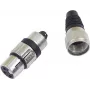 XLR 3-pin savienotājs Omnitronic 30200111 — vīrišķais/sieviešu audio savienotājs mikrofoniem un profesionālai audio tehnikai