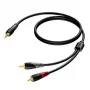 Stereo 3.5 mm ligzdas vīrišķais uz 2x RCA (Cinch) vīrišķo kabelis Procab 3 m