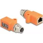 DeLOCK 60618 dzimuma mainītājs M12 RJ45 Oranžs