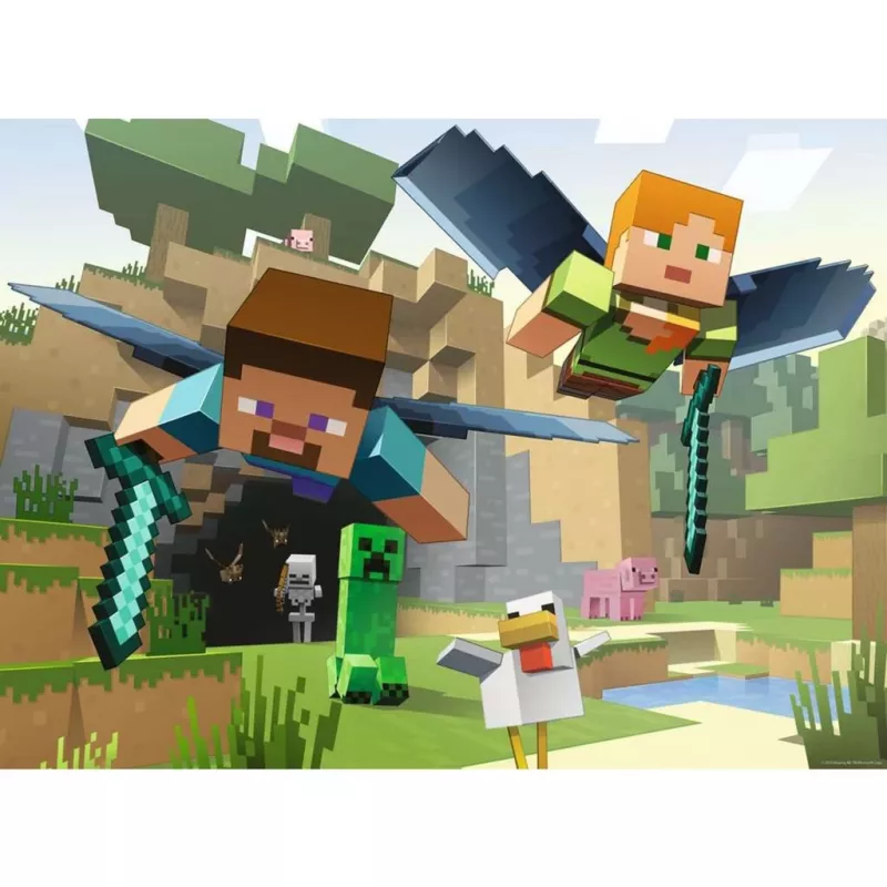 Puzle Ravensburger Minecraft Animal Adventures — 200 gabali, taisnstūra