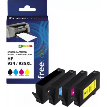 Kasetne Freecolor HP 934XL krāsu BK/C/M/Y remanufactured