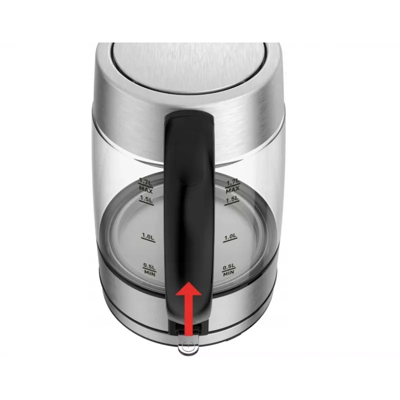 Tefal KI772D elektriskā tējkanna 1,7 L 2400 W Nerūsējošais tērauds, Caurspīdīga